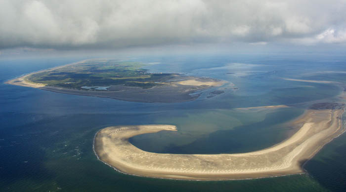 Terschelling vloedhaak luchtfoto Waddenzee