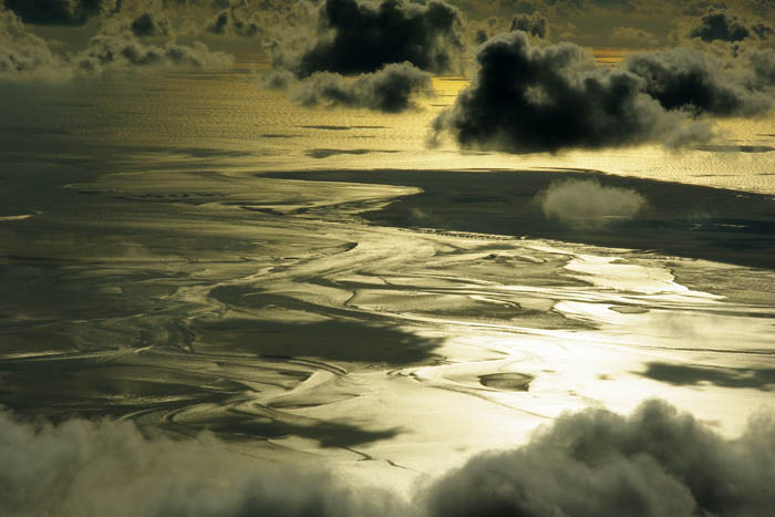 Waddenzee luchtfoto Eierlandse gat