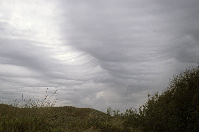 wolken, duinen, Golvende stratus, Stratus undulatus, Texel
