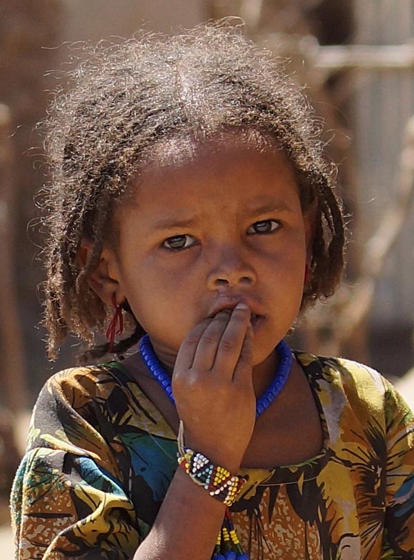 mensen, meisje, Koremi, Harar, Ethiopië, Afrika