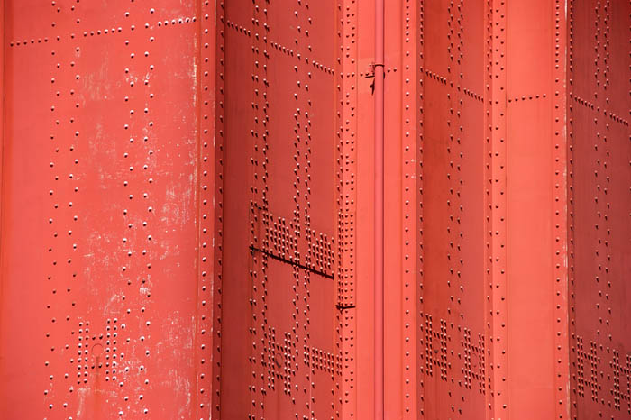 klinknagels, brug, Golden Gate, San Francisco, California, USA