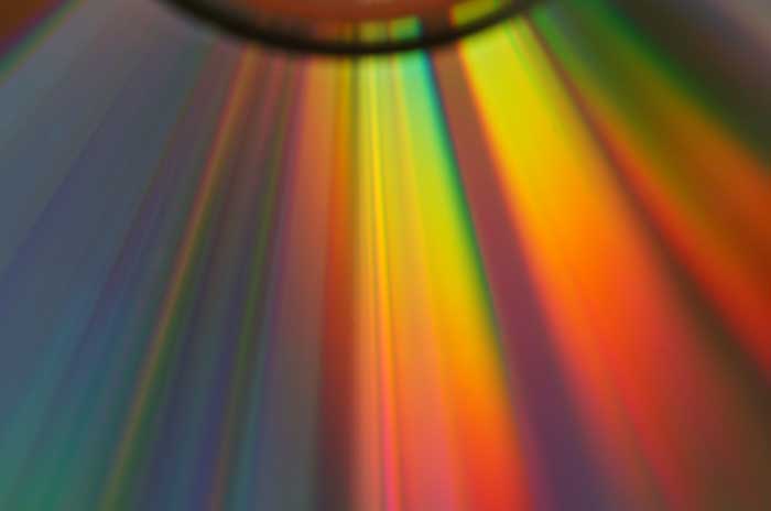 cd schijf regenboog