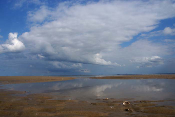 strand Texel wolken Eyerlandse Gat
