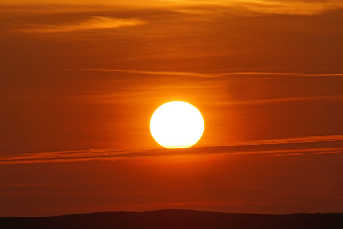 zon, zonsondergang, duingebied, Texel