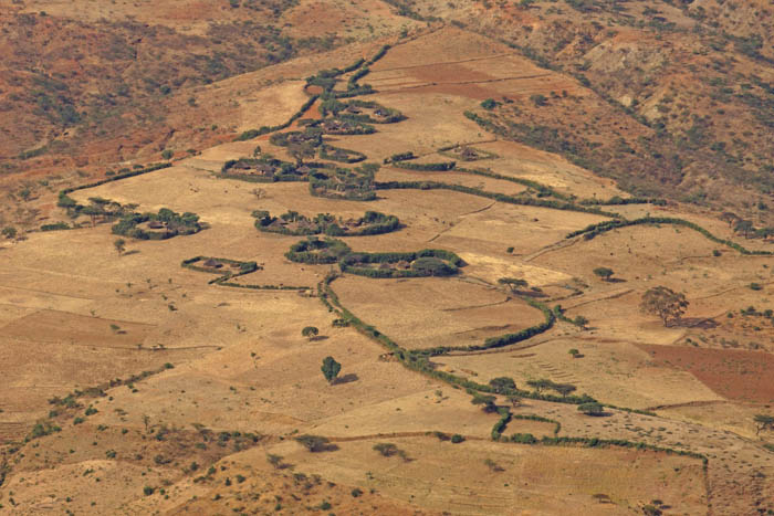 akkers, boerderij, rivierdal, Muger, Ethiopië