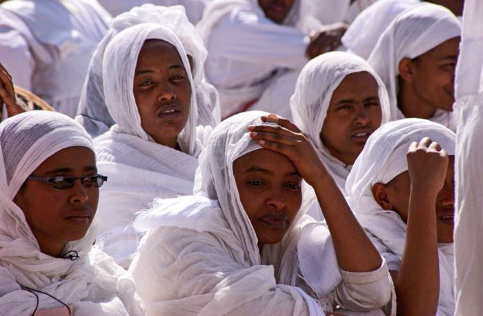 vrouwen, meisjes, Ethiopie, Addis Ababa, Afrika, Timkat, Christelijk feest, epifanie