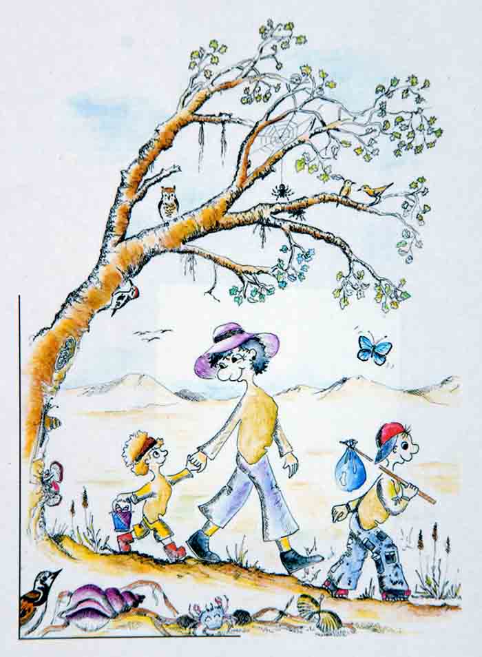 natuureducatie excursie tekening