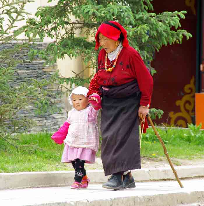 grootmoeder oma China kleindochter