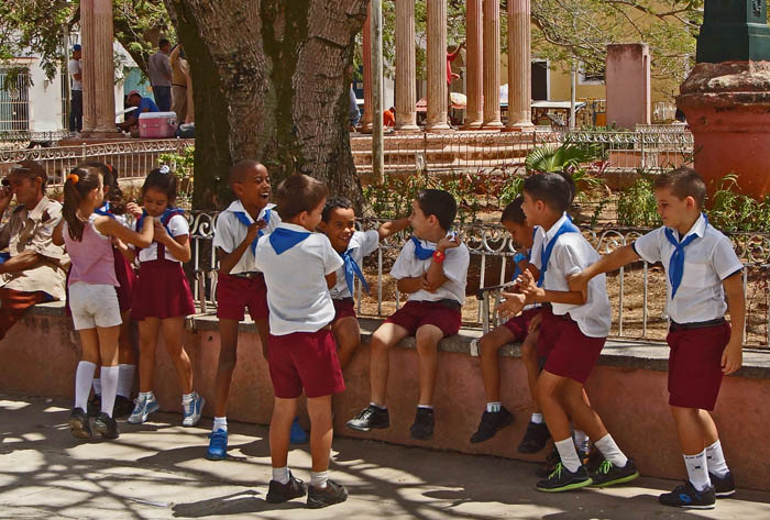 kinderen, spelen, Camajuani, Cuba