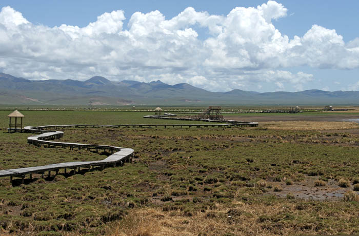 China, oever, Huahumeer, toerisme, infrastructuur