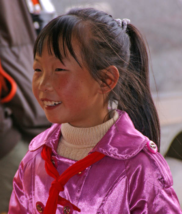 China, kinderen, meisje, Wa Qie Xiang, West-China