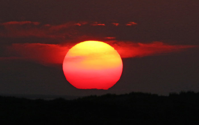 zon, zonsondergang, duinen, Texel, waddengebied