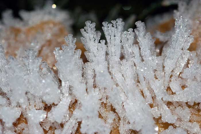 rijp ijs winter kristallen