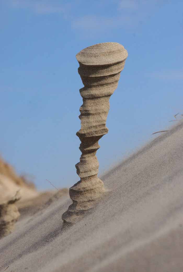 zand sculptuur wind