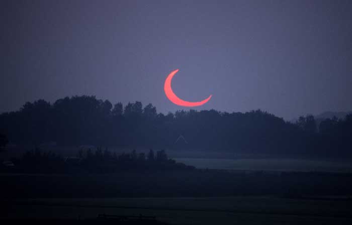 zonsverduistering Texel 2003