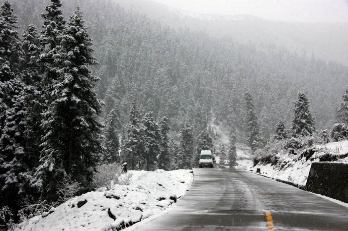Mengbishan, bergpas, sneeuw, Barkam, Maerkang, Sichuan, China