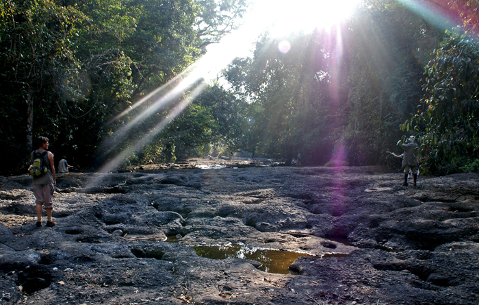 rivier, tegenlicht, Khao Yai Nationaal park, Thailand
