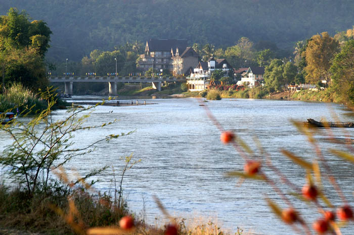 rivier, landschap, Maekok river, Thaton, Thailand