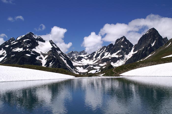 Lai Blau, Graubünden, bergen, sneeuw, smeltwater, Zwitserland