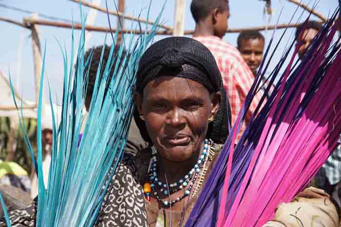 marktvrouw riet Ethiopië