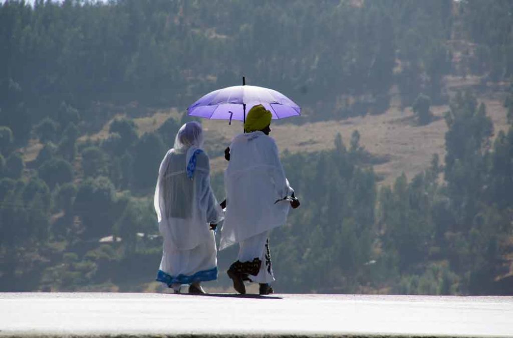 vrouwen Ethiopië parasol