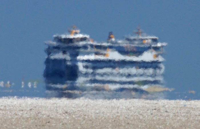Veerboot Texelstrrom, Marsdiep, de Hors, Texel, Luchttrilling, waddengebied
