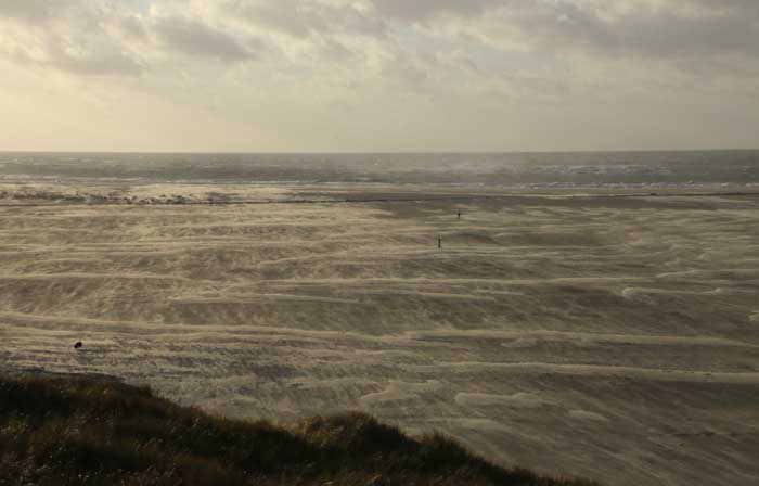 strand zand wind stuiven Texel
