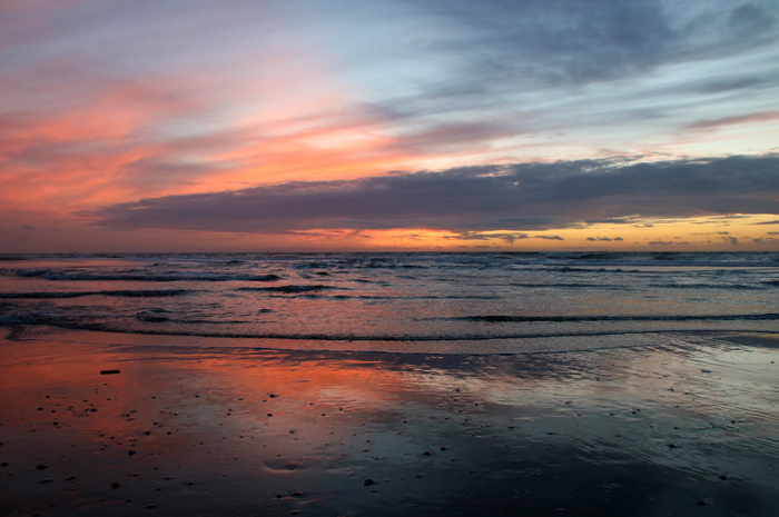 zonsondergang Texel zee strand