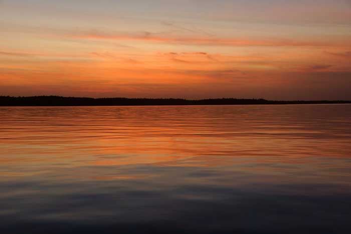 Gambia rivier zonsondergang