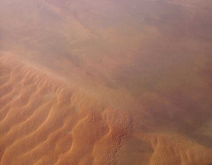 Mauritanië zandduinen Afrika Sahara luchtfoto