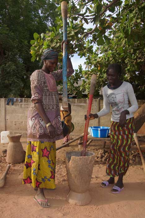 stampen Gambia Tendaba vrouwen