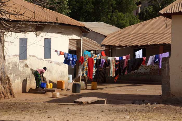 Gambia Tendaba dorp waslijn