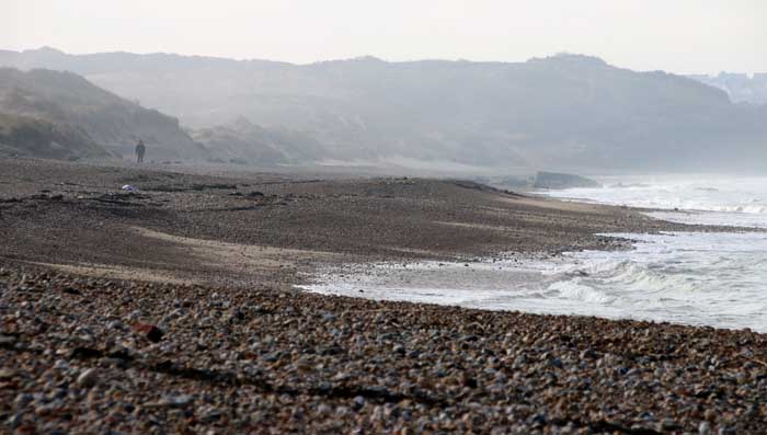 Frankrijk strand Picardie kiezelstrand