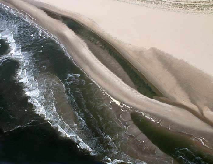 Texel Hors zandstrand zandbank luchtfoto