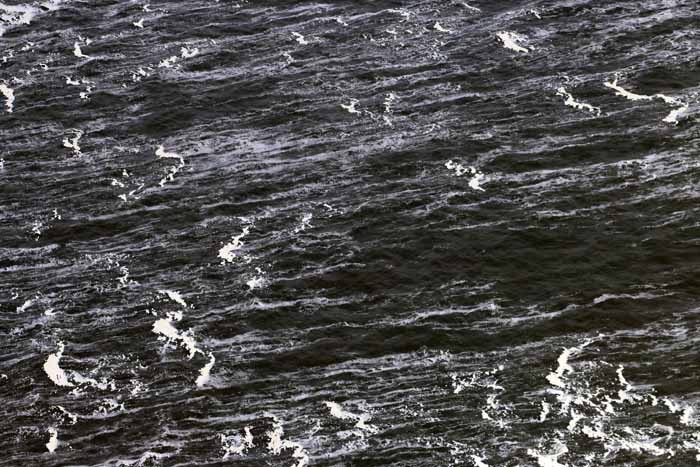 Noordzee golven Texel luchtfoto