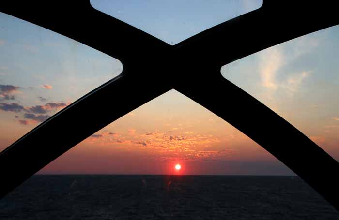 Teso veerboot zonsopkomst Marsdiep