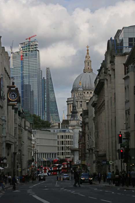 Londen St Pauls Cathedral en City Fleet Street