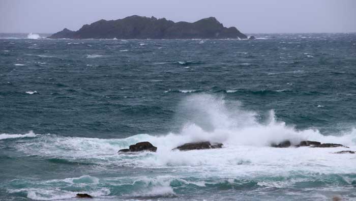 Engeland, Cornwall Trevone Bay wind