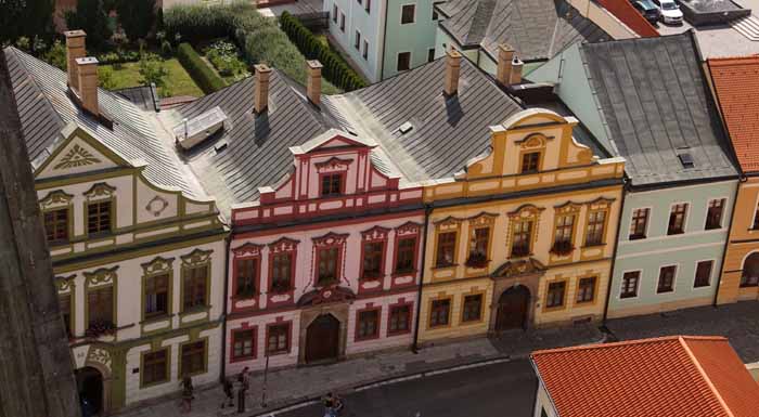 Hradec Kralové, uitzicht vanaf de Witte Toren Tsjechië